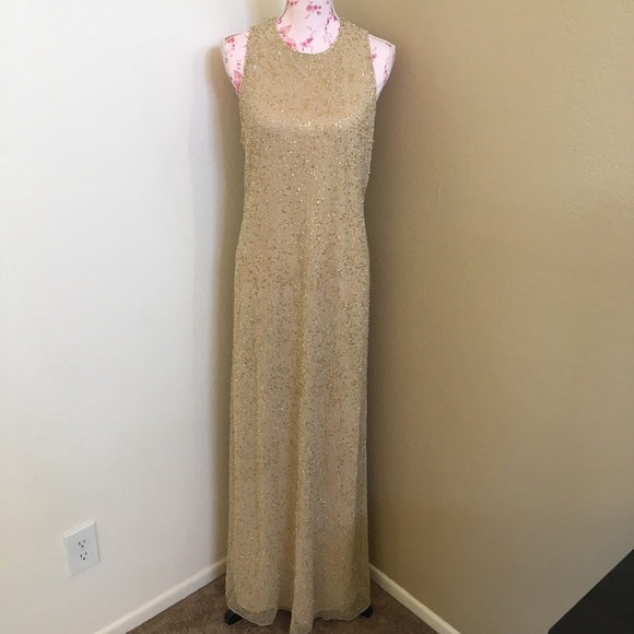 Rickie Freeman for T.J. Nites Dress Beaded Size 12 - Picture 1 of 8